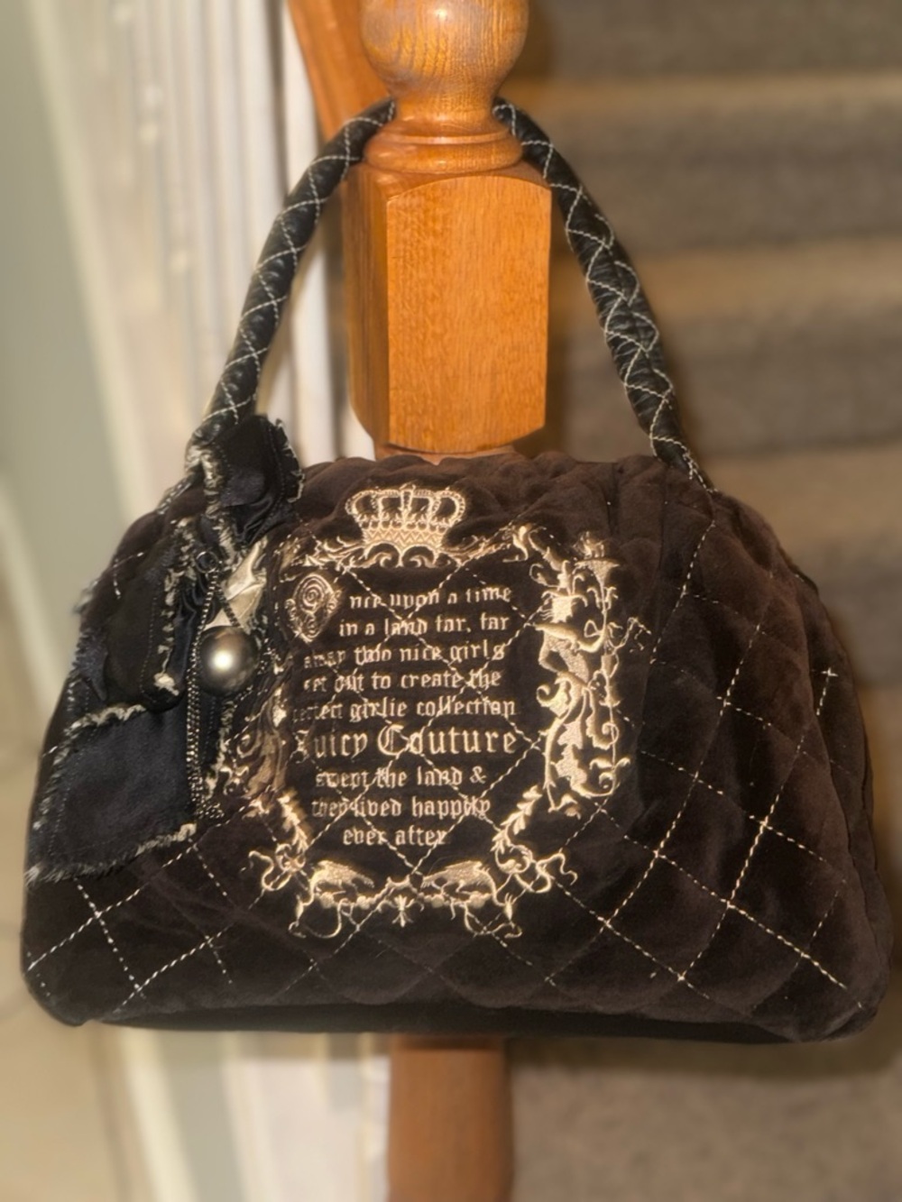 Authentic Vintage Juicy Couture “Once Upon a Time” Hobo Bag